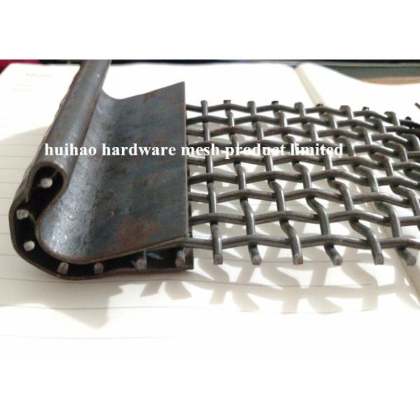 Quality Square Hole Quarry Screen Mesh Crimped Woven Wire Mesh Trommels With Curved Hook Edge wholesale