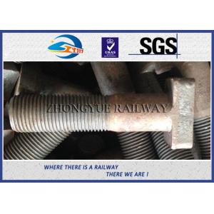 China Customized M22X90mm Railway Bolt T-Shaped Track Bolts With Oiled Plain Colors on sale