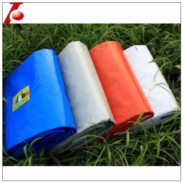 Anti UV Double orange color&100% new material 140grams polyethylene tarps/tarpaulin fabric