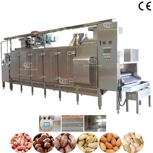 Small Scale Nut Roasting Machine Food Grade Peanut Hazelnut Almond Baking