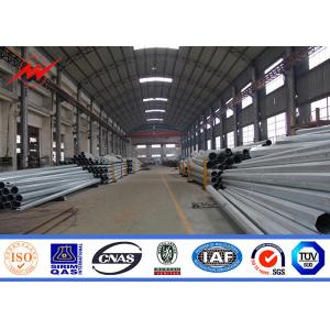 ASTM A123 220KV 12M Multi Side Bitumen Galvanised Steel Poles For Power