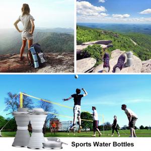 OEM Folding Silicone Collapsible Water Bottles Customized 500ml