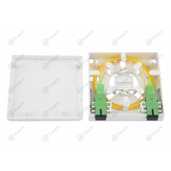 Quality 2 Port FTTH Termination Box , SC/UPC Fiber Splitter Box Capacity 1-2 Cores wholesale