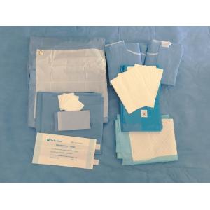 Standard disposable sterilized C-section pack with underpad