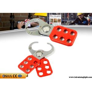 China Red Safety Lock Out  Six Holes Vinyl Coated 1 Inch / 1.5 Inch Lock Shackle on sale
