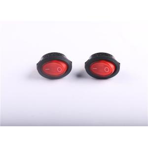 Red SPST Oval LED Rocker Switch