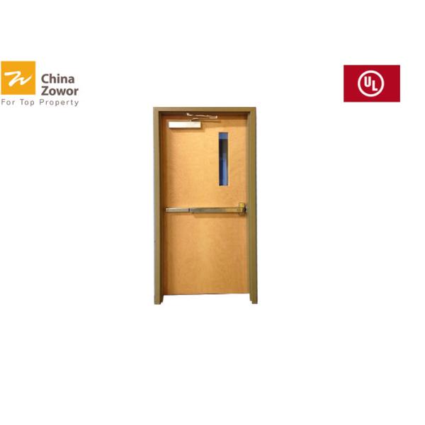 Quality Galvanized Steel Single Leaf 45 mm FD60 Fire Door With Vision Panel / 60 min Fire Rating wholesale