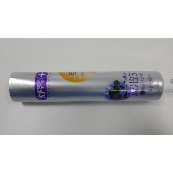 Silver Toothpaste Tube Containers Screw On Cap Aluminum Plastic Tube Diameter 30mm