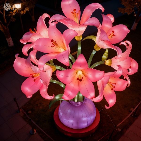 Quality Traditional Chinese Festival Lanterns  Lily Decoration Lanterns for Botanical Gardens, Gardens & Shopping Malls wholesale