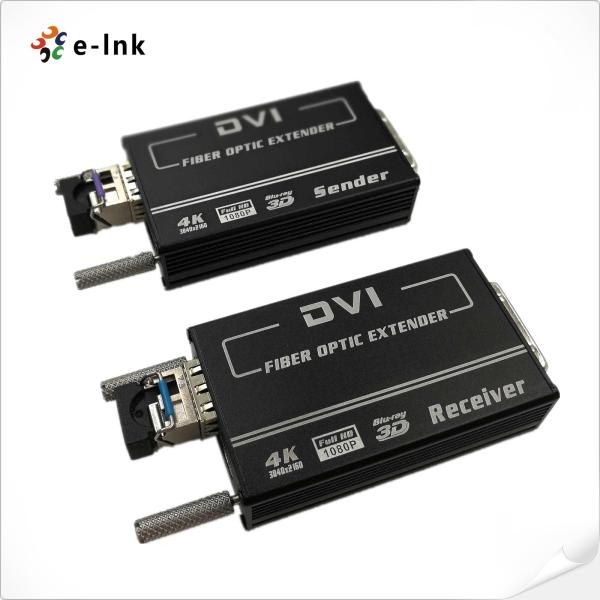 Quality Mini 4KX2K DVI Fiber Transceiver SM10-80KM Manual EDID wholesale
