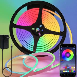 China Neon Rope Lights, 16.4ft RGB Flexible Multi Color Rope Lights with Music Sync, Bluetooth APP Control, Neon Light on sale