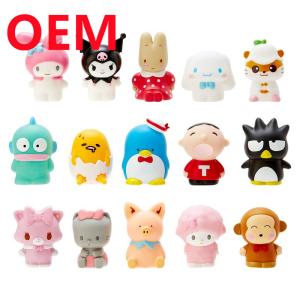Customized 5cm Height Rabbit Dog Monkey Pig Toys Made 15 Designs PVC Dolls OEM