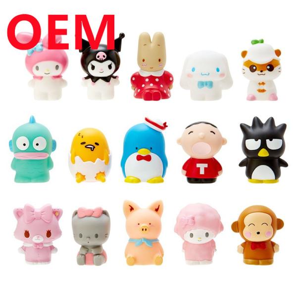 Customized 5cm Height Rabbit Dog Monkey Pig Toys Made 15 Designs PVC Dolls OEM