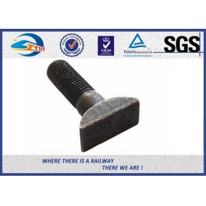 Durable T Head Short Rod Railway Bolt Plain Surface Custom Made