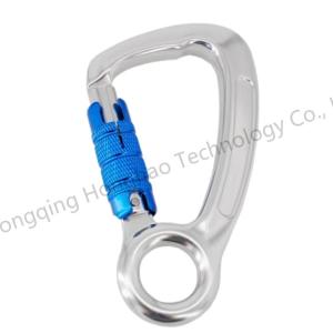 China Outdoor Gear Aviation Aluminum 30KN Safety Lock Hook Climbing Hardware D Ring for Gear on sale