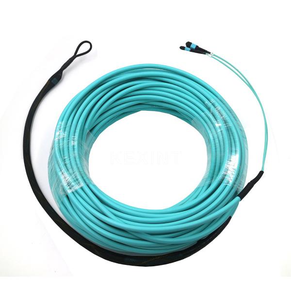 Quality FTTH MPO To MPO Fiber Cable Customized Length With Pulling Eye wholesale