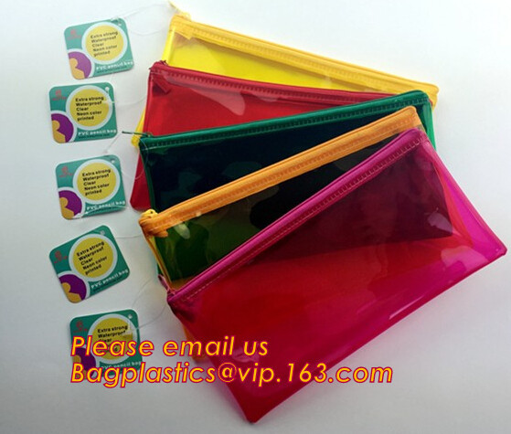lovely water-proof pencil case promotional plastic mateiral pencil bag