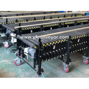 Expandable Motorized Rubber coated Flexible Roller Conveyor