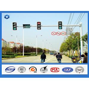 86um Galvanization Steel Traffic Signal Pole Customized Polygonal IP54