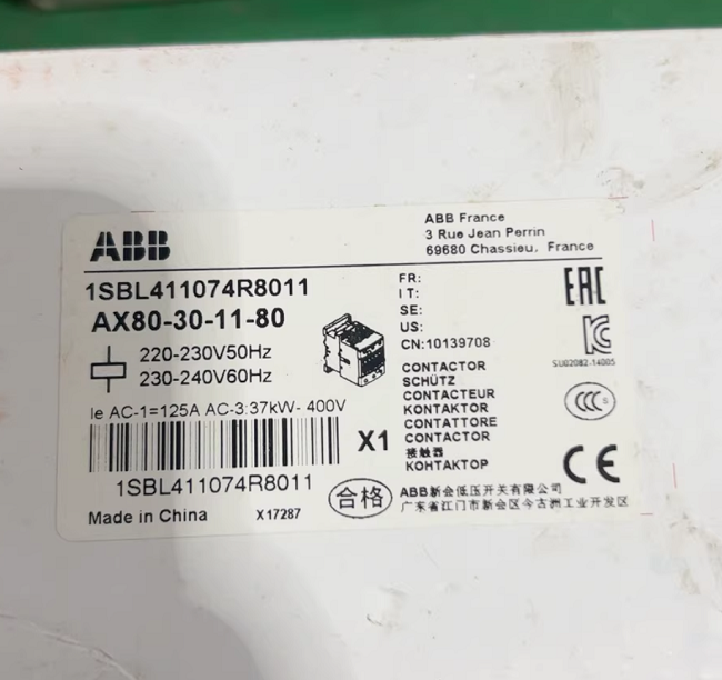 AX80-30 ABB Ac contactor Efficient reliable low-voltage control solutions