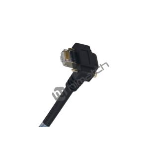 High Flex Right Angle RJ45 GIGE Camera Cable , Gigabit Internet Cable with