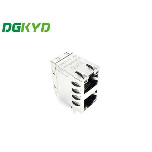 DGKYD21Q418DF5A2D2057 Metal Shielded Cat6a Rj45 Connector 2x1 Stacked