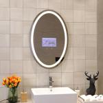 Frameless Illuminated Bathroom Wall Mirror With Touch Screen LCD TV And Defogger