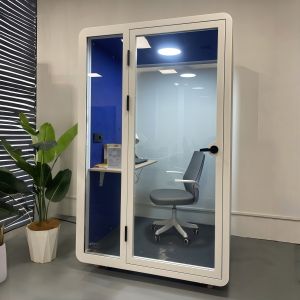 Cheap Portable Soundproof Booth with High Sound Insulation and LED Lighting for Office Pods for sale
