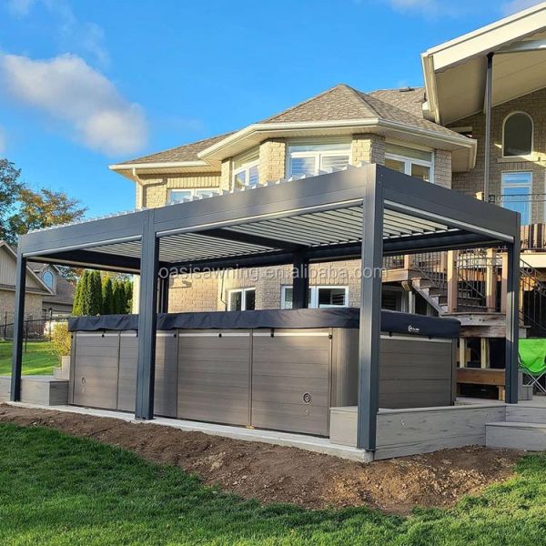 Quality Motorized Aluminum Pergola with 5-Year Warranty Customized Size and Aluminum Alloy 6063 T5 Construction wholesale