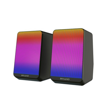 Quality 3W RMS Power Dual 2 inch Speakers SNR >30dB 0.46kg RGB Lighting Inline Volume Control 5V DC Input For Desktop wholesale
