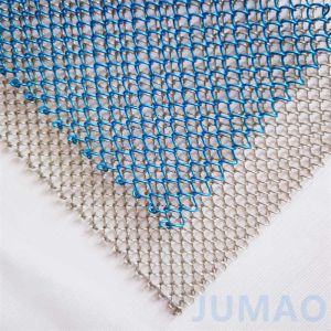 China Metallic Diamond Patterned Facade Metal Mesh Curtains for Architectural Interiors and Exteriors on sale