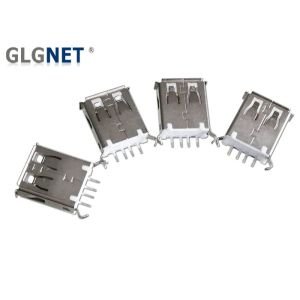 MP3 MP4 DIP Vertical USB Female Connector A Type With 2 Crooked Legs