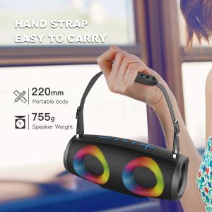 2 Driver Stereo Wireless Portable Bluetooth Speakers Multifunctional