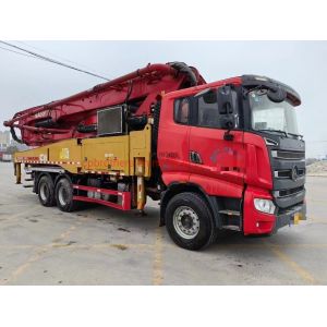 China 90% Original Condition 49m High Demand Concrete Pump Concrete Mixer within Red on sale