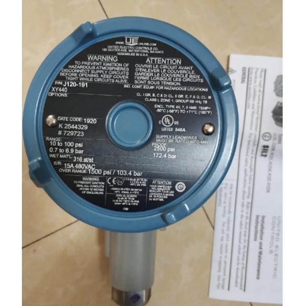 Original UE 120 Series United Electric UE J120-191 Hazardous Location Explosion-Proof Adjustable Pressure Switch