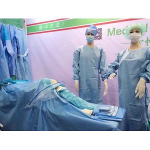 40gsm Reinforced Disposable Surgical Gown Customized Material ISO 13485 Approved
