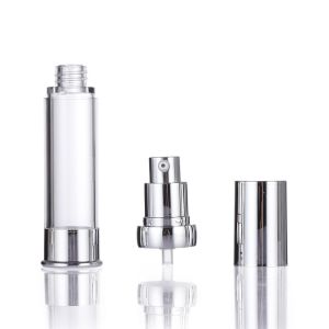 Plastic Lotion Bottle Airless Cosmetic Bottles 112mm Height