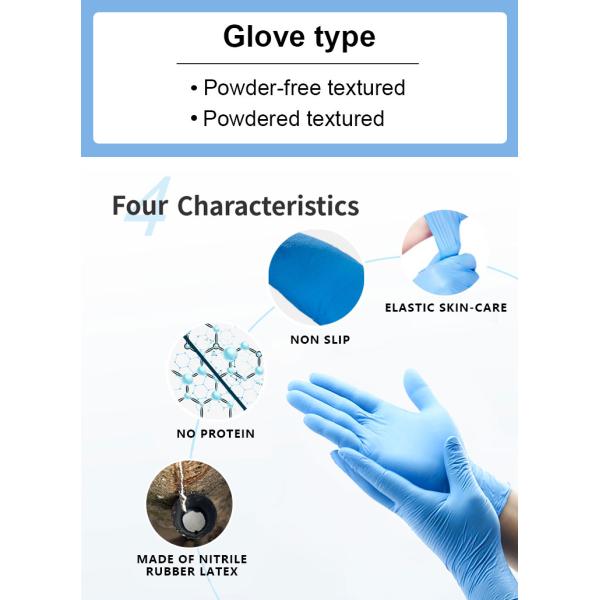 Synthetic Medical Consumable Items Hospital En455 Nitrile Gloves