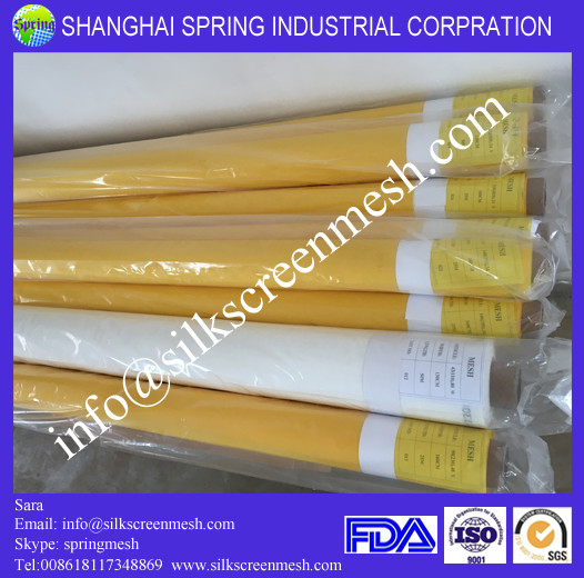 monofilament polyester screen fabric plain weave printing mesh 7t-200t white