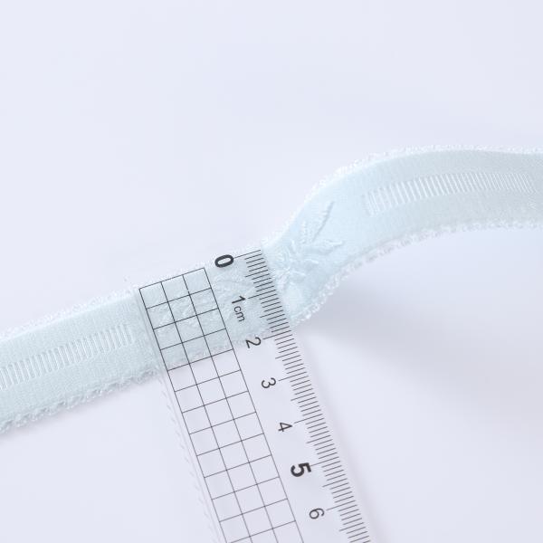 High Quality Custom jacquard Logo non slip elastic plush band webbing tape strap for sewing underwear bra