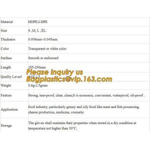 Disposable PE elbow length gauntlets gloves,disposable plastic PE glove with