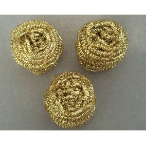 China Kitchen Cleaning Brass Scouring Pads Durable Protecting Hands From Being Hurt on sale