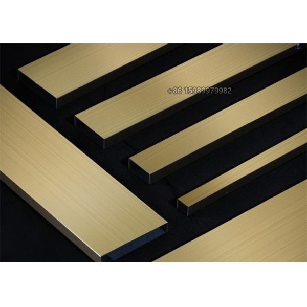 Quality 24in Stainless Steel U Trim , Grooved U Channel Edging Trim ODM Available wholesale