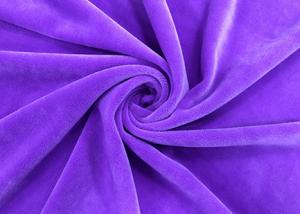 Cheap Stretchy 92% Polyester Super Soft Velvet Fabric for Toys Home Textile Violet for sale