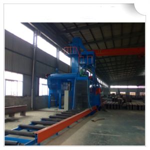 Steel structure H beam shot blasting machine / Roller Conveyor Sand Blasting
