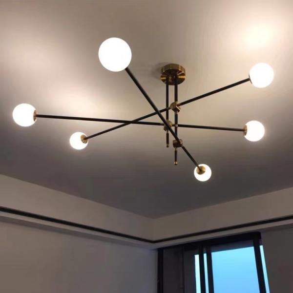 Glass Ball Sinple Style Living Room Modern LED Chandelier