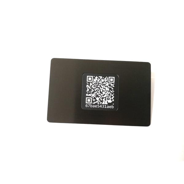 Quality Smart Writable NFC QR Metal Business ID Card Matt Black Brush Finish wholesale