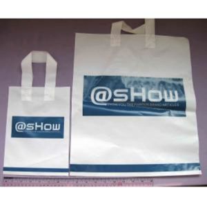 Customized Design Waterproof PO translucent Handle Disposable Plastic Shopping