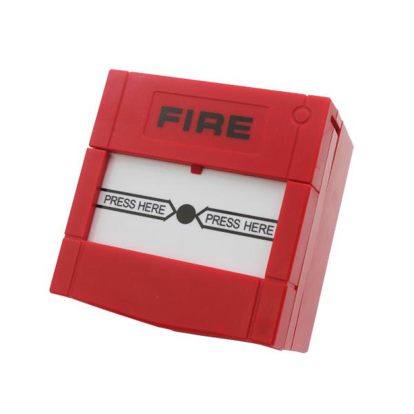 Red Fire Alarm Manual Call Point Break Glass Switch , Explosion Proof Manual