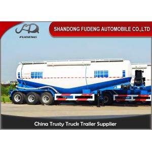 3 Axles Bulk Cement Tanker 30-75 CBM Mechanical / Air / Bogie Suspension
